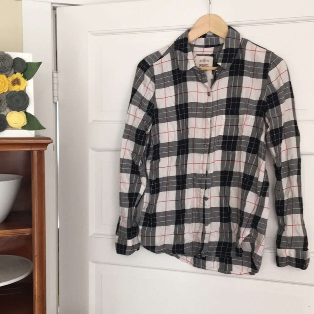 Super soft plaid flannel button down